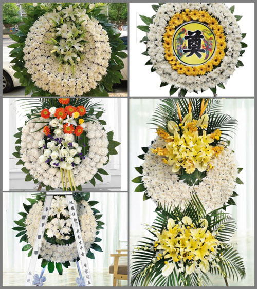 山东青岛胶州市胶东街道南庄一村花圈速递