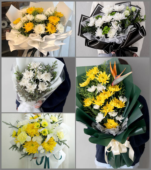 山东青岛胶州市胶东街道南庄一村白事花束代送